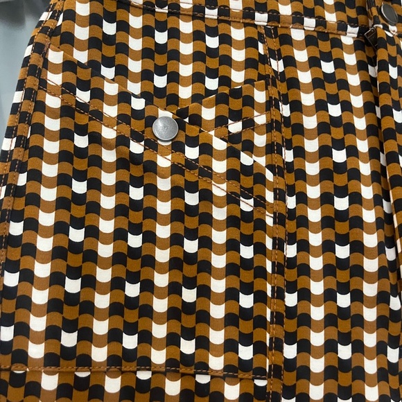 Anthropologie Maeve Brown and White Patterned Pants - Picture 4 of 5